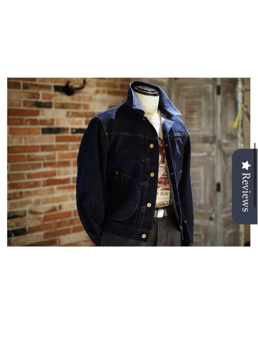 1880 Indigo Dyed 15 oz Selvedge Denim Jacket Annual Ring - Picture 11 of 11